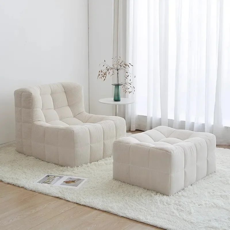 Waffle living room cream style leisure lazy combination sofa