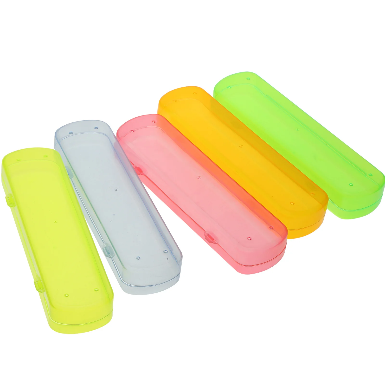 

5Pcs Toothbrush Travel Holder Compact Transparent PP Case for Toothbrush Toothpaste Storage with Lid Multifunctional Wash Cup