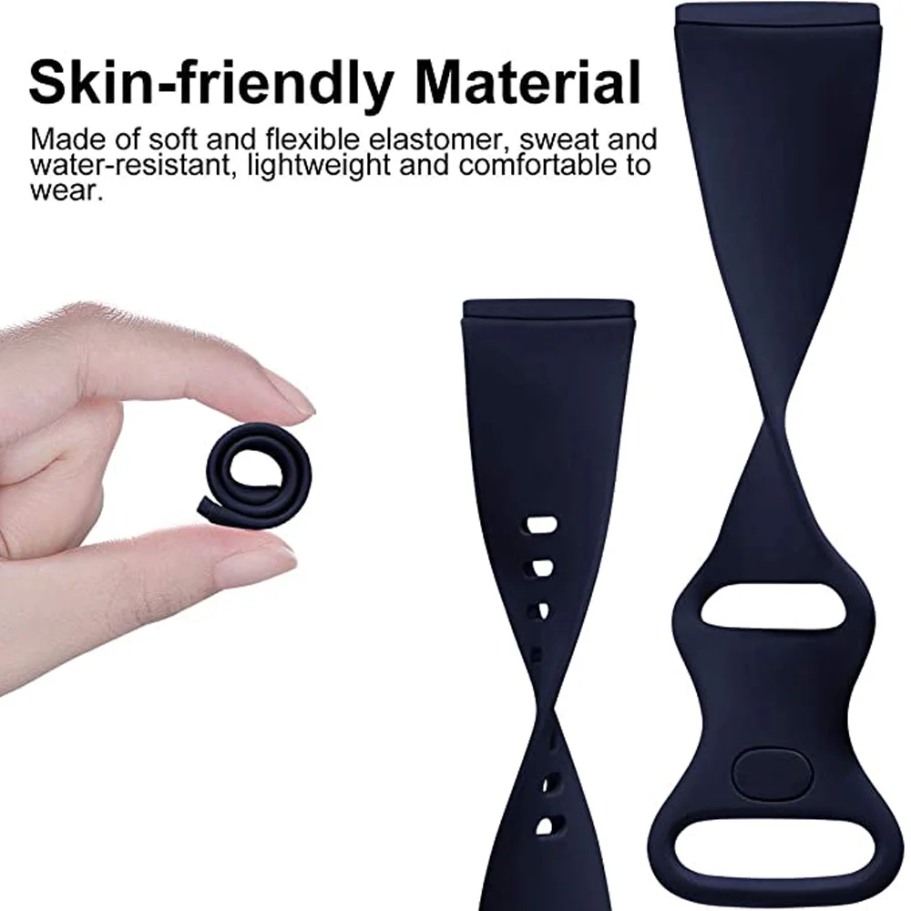 10 Buah Tali Silikon untuk Fitbit Versa 3 Tali Jam Tangan Gelang Pintar Lembut Gelang Olahraga untuk Fitbit Sense Aksesoris Tali Jam Tangan