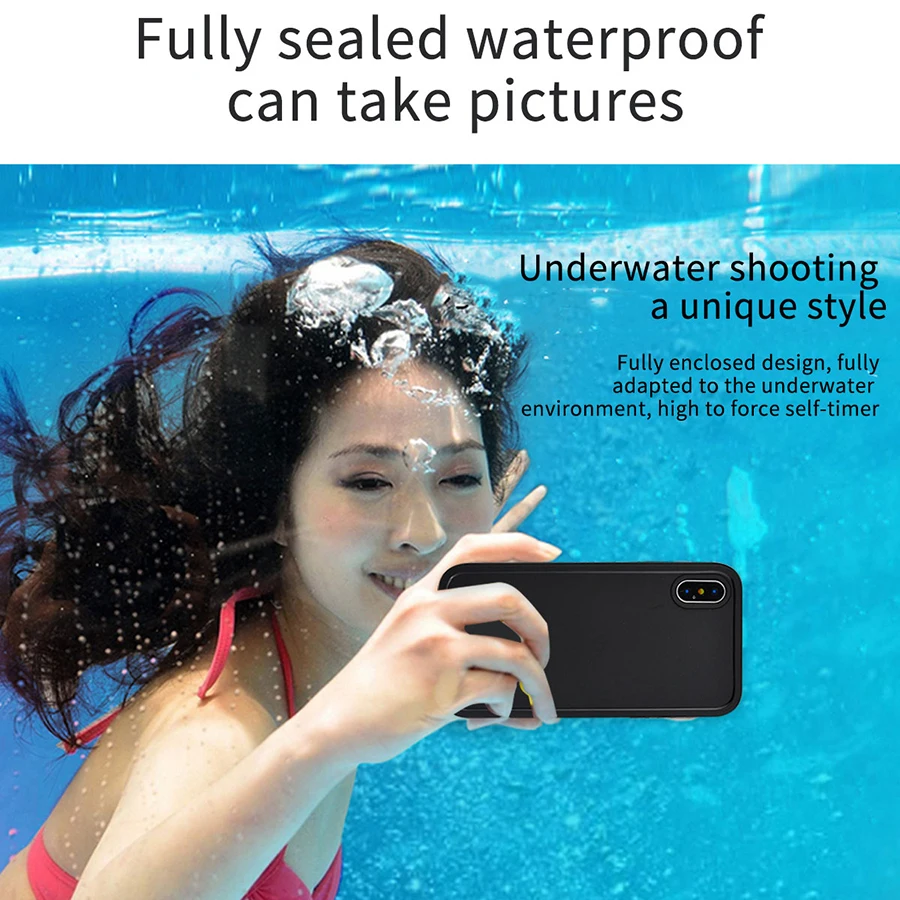 IP68 Real Waterproof Phone Case For iPhone 12 11 Pro Max X XR XS 8 7 6 6S Plus 5 5S SE Full Protection Under Water Soft TPU Case