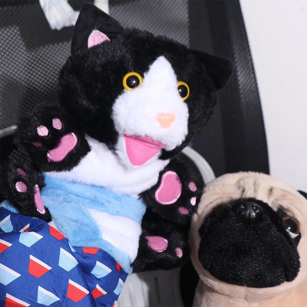 Duurzaam interactief kattenspeelgoed Worstelhandschoen Stevige vulling Katvorm Kattenpop Worstelaar Zacht gevulde kattenpoppen