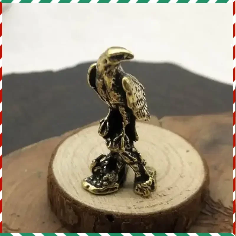 

Brass Eagle Statue Vintage Simulated Animal Statue Home Office Desk Decor Ornament Metal Figure Props Toy Gift Home decoration