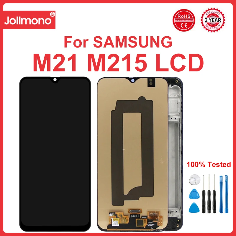 

6.4'' Super AMOLED M21 Display, for Samsung Galaxy M21 M215 M215F M215F/DS Lcd Display Touch Screen Digitizer Assembly Parts