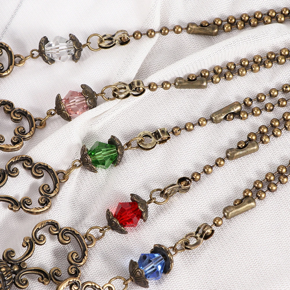 

2Pcs Crystal Decorative Chain Hanging Ceiling Light Pendant Lamp Iron Chandelier Extension Pull Ceiling Light Pendant