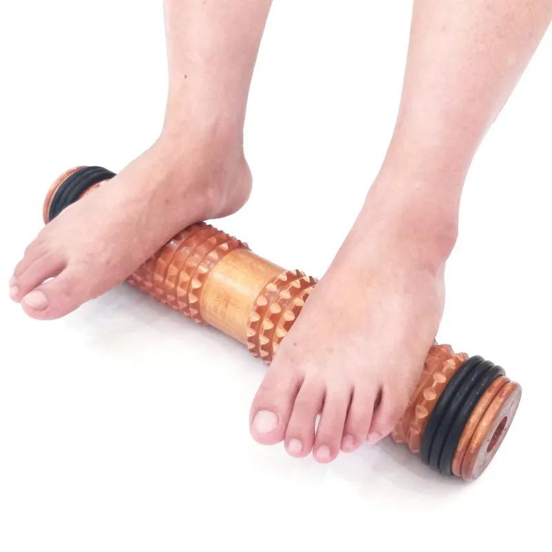 Foot Massage Wooden Foot Using Meridian Solid Wood Roller for Silent Massage Point Rod