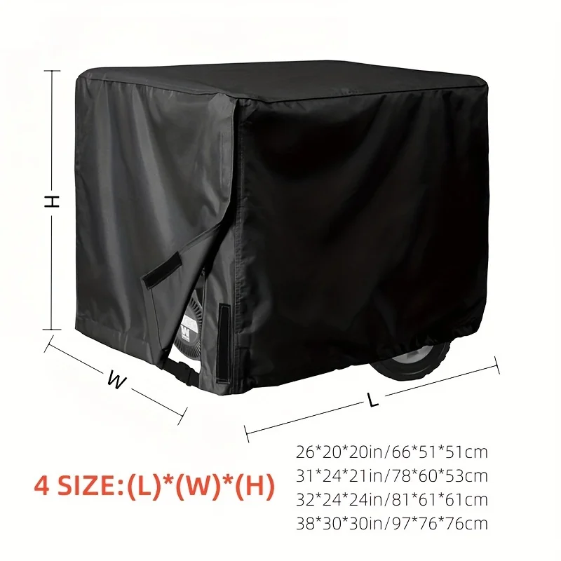 Warehouse Engine Dust Cover Versatile Generator Cover for Most Models From 5000 To 10000 Watts, Black.