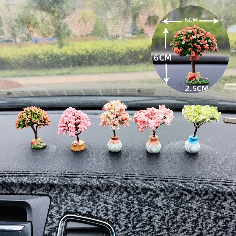 

Car Decorative Simulation Flower Tree Accessories Centre Console Greenery Decorative Ornaments Mini Love Tree Micro Landscape