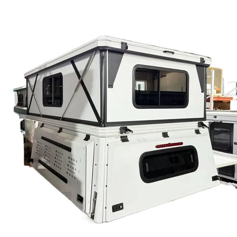 2-3 Person Outdoor Camper Tent Aluminum Hard Shell Pop Up Rooftop Design