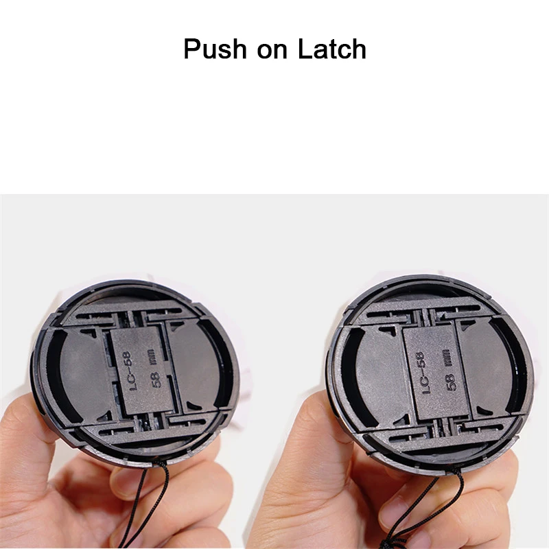 37 40.5 43 46 49 52 55 58 62 67 72 77 82mm Anti-lost Camera Front Lens Cap For Canon Nikon Sony Fuji Lumix DSLR Camera Len Cover