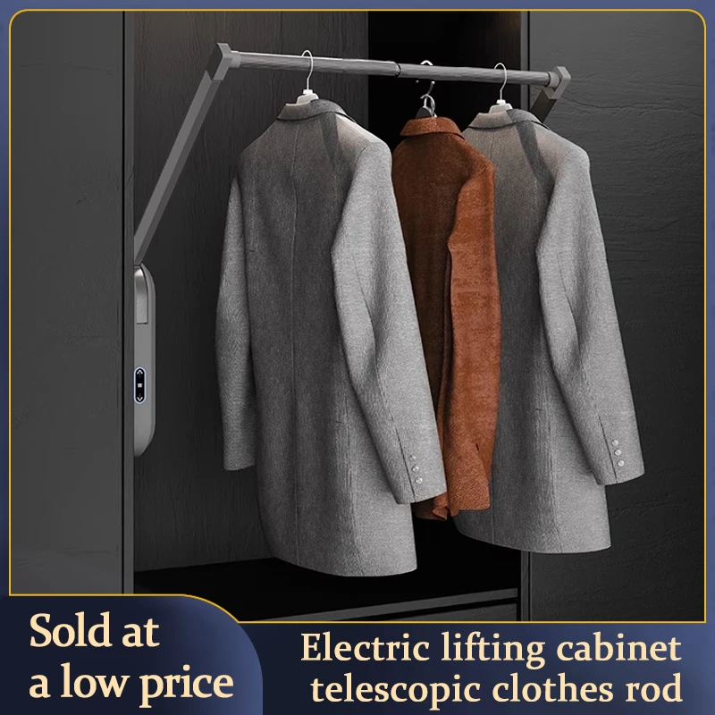 Smart Voice Wardrobe Electric Lifting Clothes Hanging Rod Touch Sensing Rise And Return Automatic Clothes Hanging Device