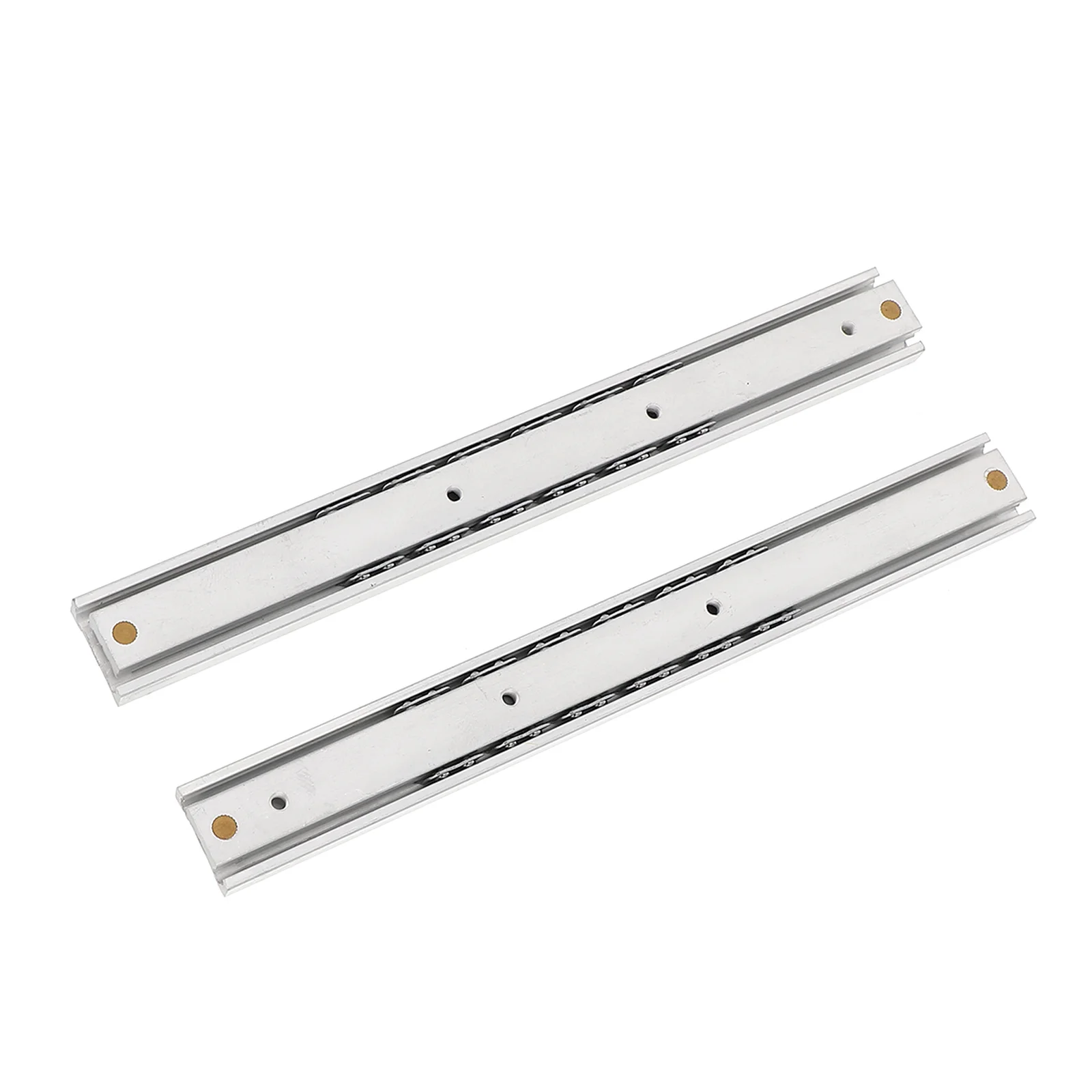 2 Pcs Rail Two-way Slide Drawer Glides Stainless Steel Dresser Track Replacement