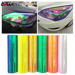 Car Stickers Chameleon Headlight Tint Film PVC Car Decal Glossy Waterproof Vinyl Wrap Motorcycles Body Films for Car Accessories