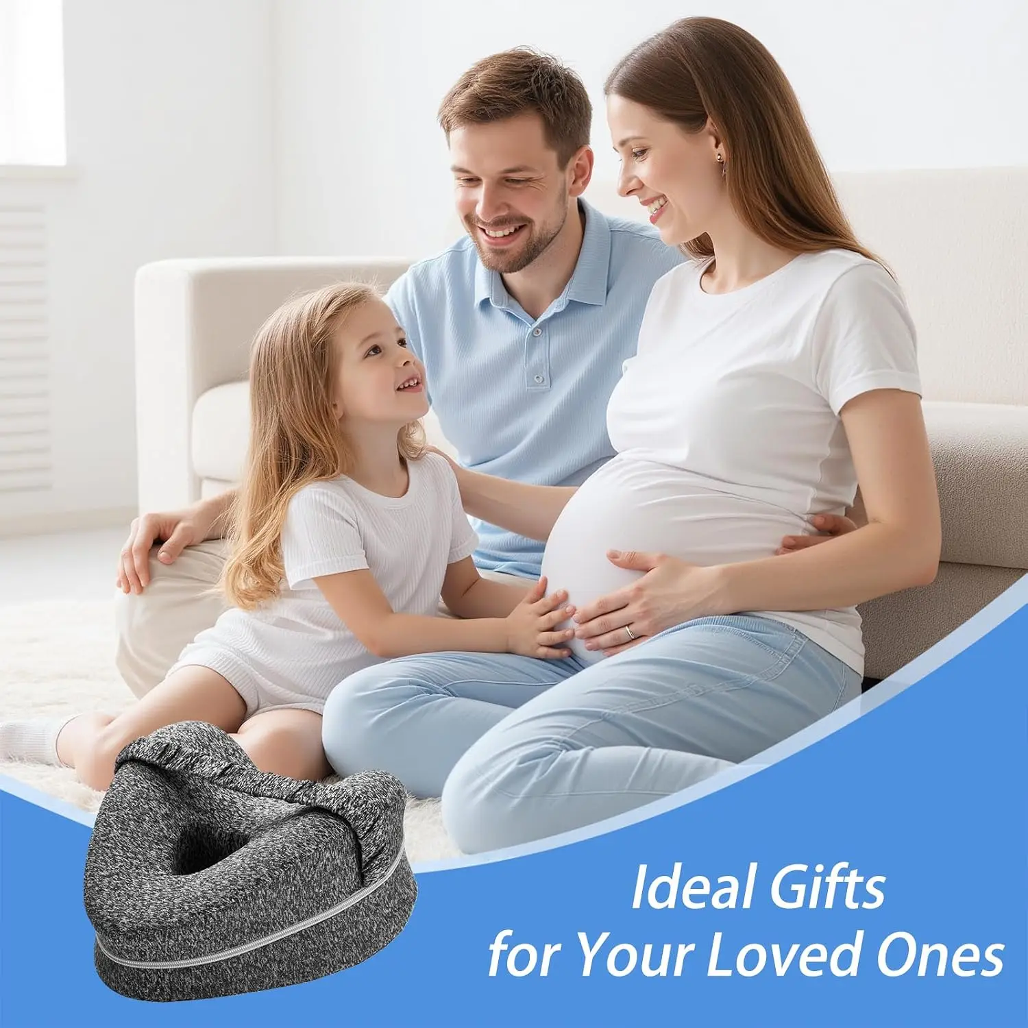 Orthopedic Hollow Memory Foam Knee Pillow Side Lying Leg Support Pad Pregnancy Sciatica Hip Back Pain Relief