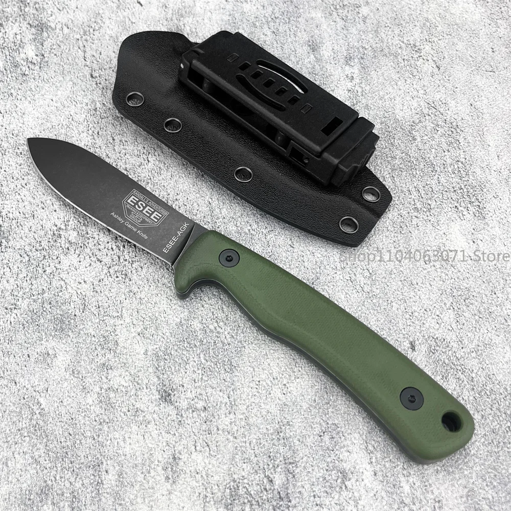 

Тактический фиксированный клинок ESEE AGK, фиксированное лезвие из высокоуглеродистой стали 3,34 дюйма, охотничий нож для дикой природы, ручка G10 с ножнами из кайдекса