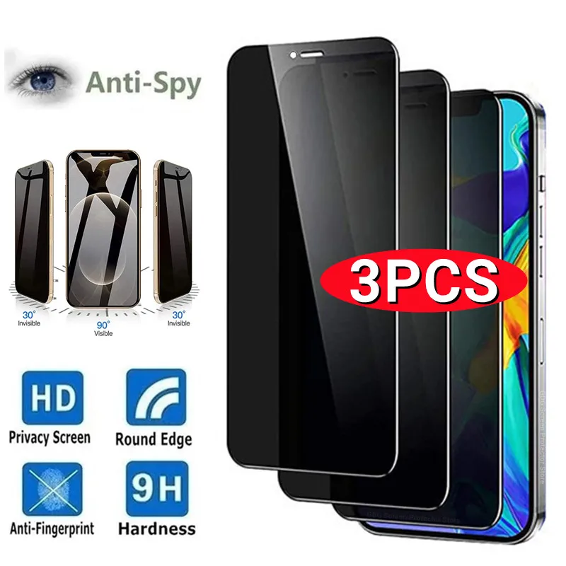 Anti Spy Glass For Xiaomi Redmi Note 12 11 10 Pro 9 8 7 9S 11S 10S 12S Poco X5 Pro 5G X3 X4 F3 Mi 13 12T Lite Screen Protectors