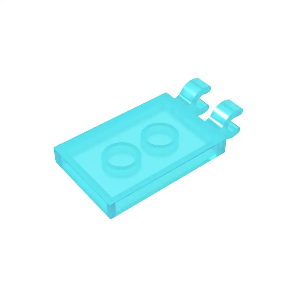 Gobricks 30pcs 30350 Bricks Tile Special 2 x 3 Parts with 2 Clips Angled Clips Assmble Compatible Moc Grey Color Building Blocks