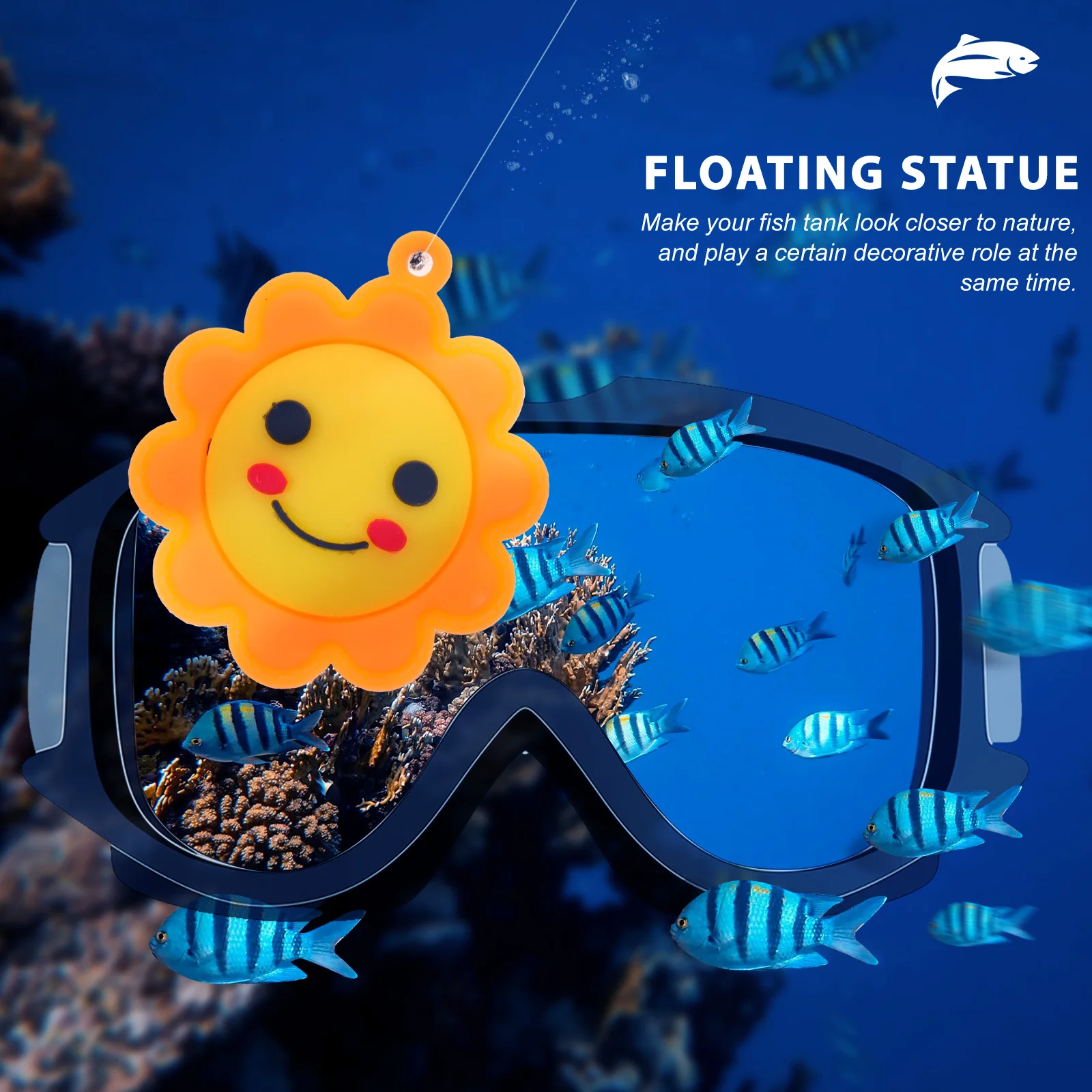 

3 Pcs Decorations Floating Cartoon Aquarium Cartoon Adorn Layout Fish naments Prop Non Fading Safe Pets Supplies