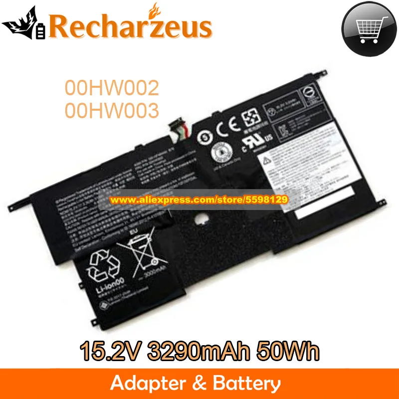 

Genuine 00HW003 00HW002 Battery 45N1701 15.2V 350Wh for Lenovo ThinkPad New X1 Carbon 20BT 20A8 20A7 20BS Series 45N1702 45N170