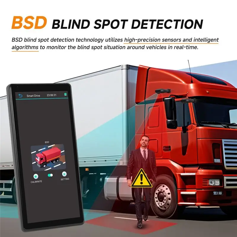 A76T-10.36Inch Car Side View Vertical Monitor For Truck Bus Rearview Mirror Touch Screen 2 Channel DVR IP68 Recorder - view 5