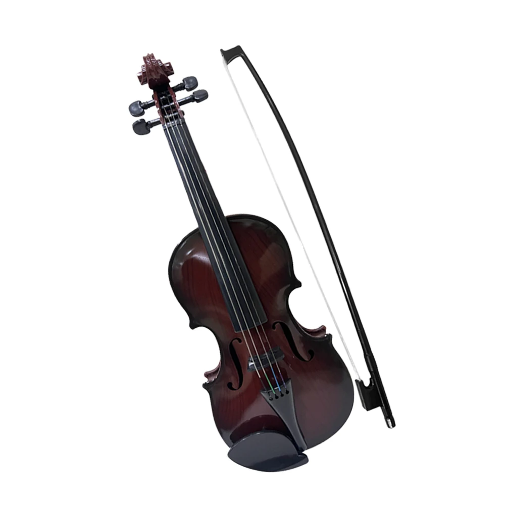 Simulierte Geigenmusik-Übungsset Geigen-Kit Musikinstrument Aufführungs-Requisiten Geschenke Verstellbare Saiten für Anfänger
