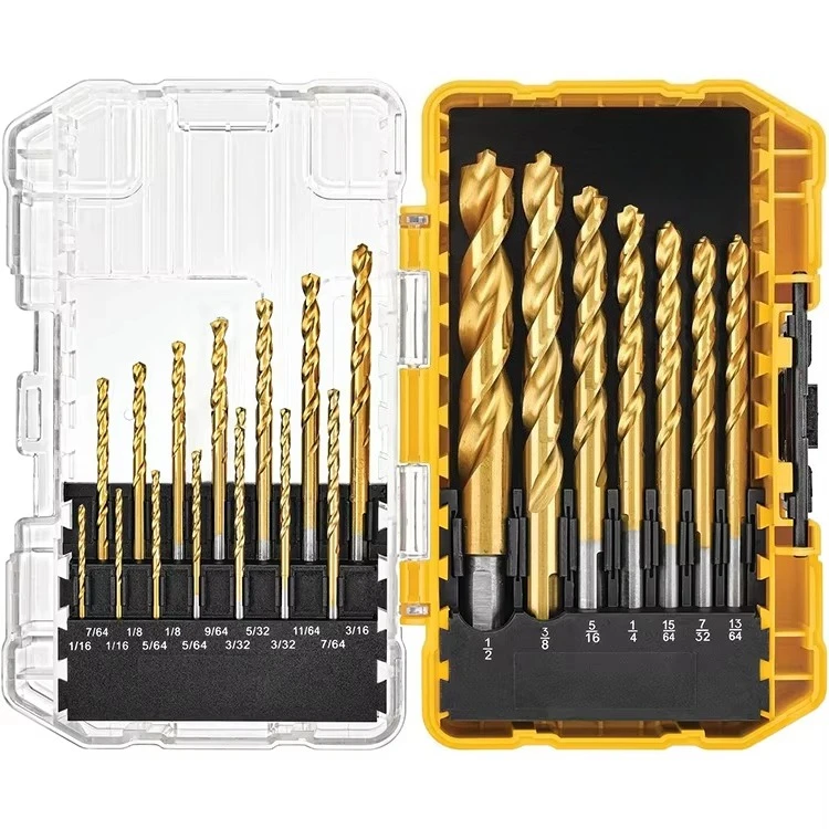 

Hot Selling 14 Pieces Metal Twist Drill Bits Set Steels Titanium Nitride Coated Drills Bit Sets