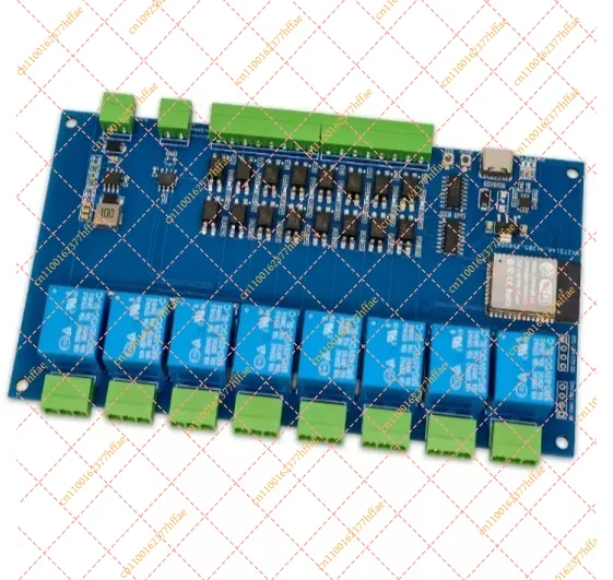ESP32 WiFi Bluetooth Modbus Relay Module, 8-Channel Input Output RS485 Optocoupler Isolation 9-24V