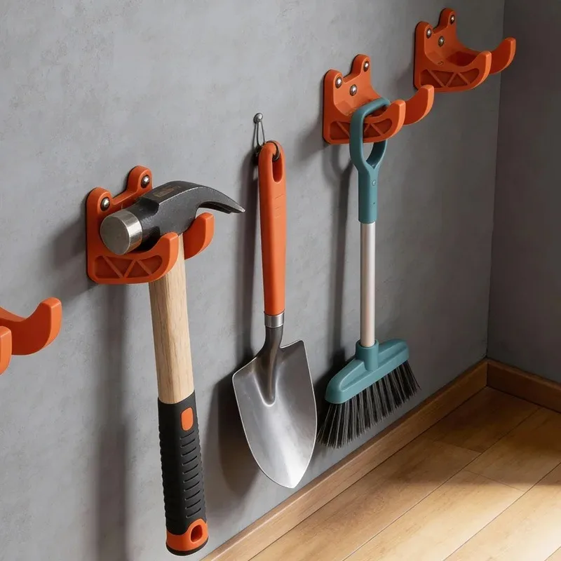 2-10PCS Heavy-Duty Garden Tool Rack Wall Mounted Hook Garage Storage Organizer Hanger for Rake Shovels Brooms Workshop Brackets - view 5