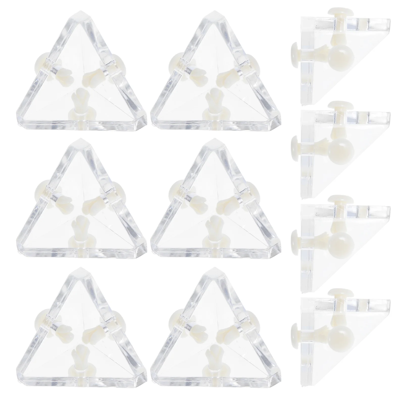 10 Sets Acrylic Corner Code Bracket Angle Small Brackets Shelf Support Glass Drawer Braces Right Hole