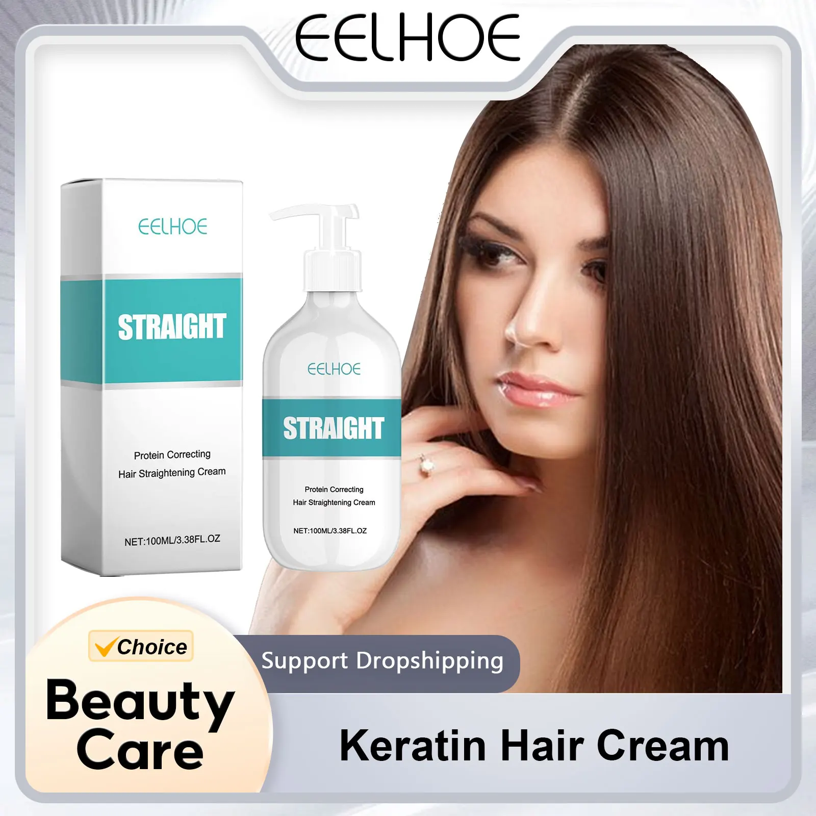 EELHOE Keratin Cream for Hair Straighten Repair Dry Frizzy Damaged Treat Cream Deep Conditioning Hair Mask Collagen Hairs Care