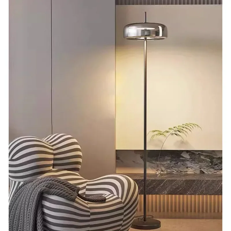 

Premium Minimalist Glass Led Floor Lamps for Living Room Sofa Side Standing Lamp Bedroom Bedside Light Ambient Lights