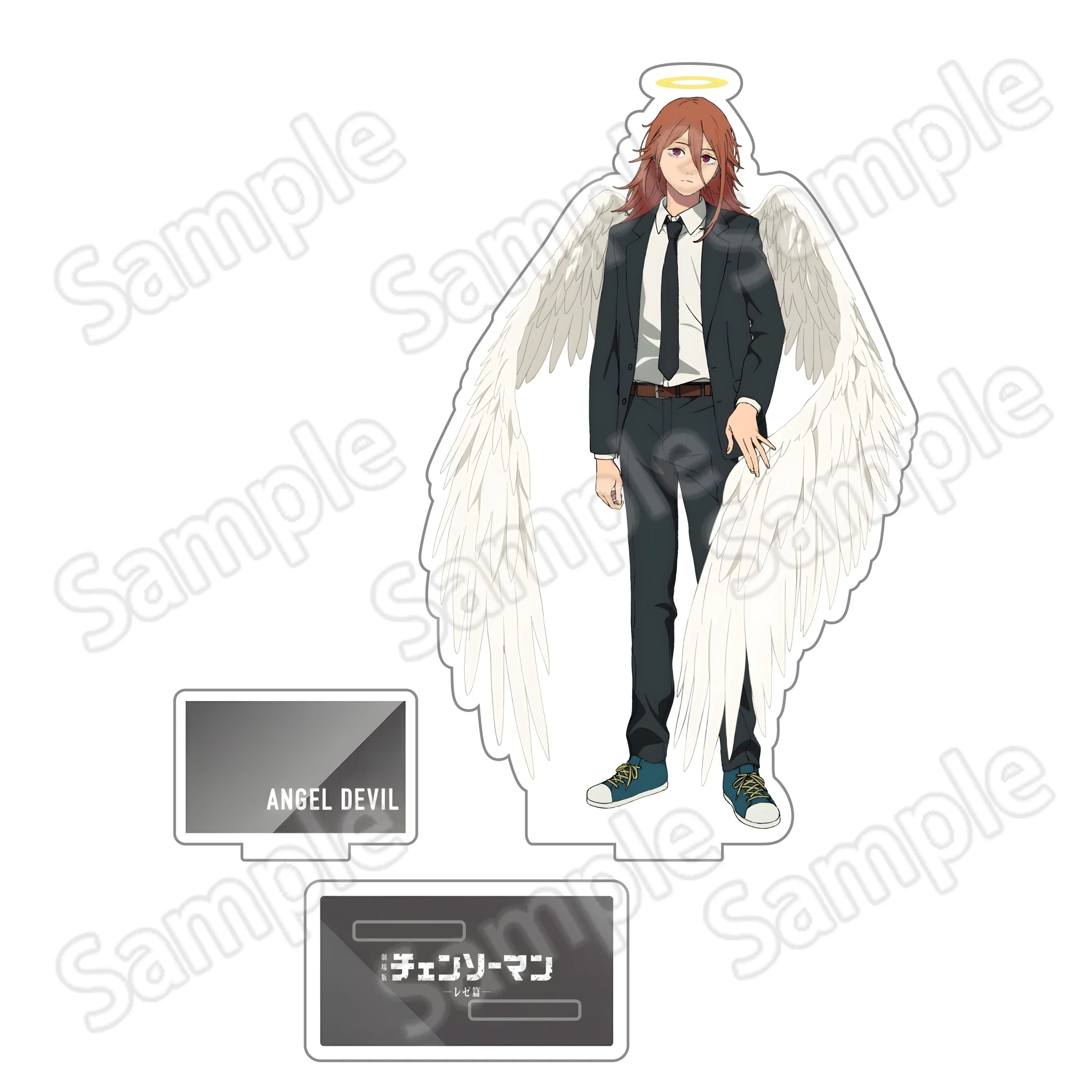Chainsaw Man 15CM Doppelschlitz-Acrylständer Anime-Figur Desktop-Dekoration Otaku-Fans Sammlerstück Geschenkmodell Spielzeug