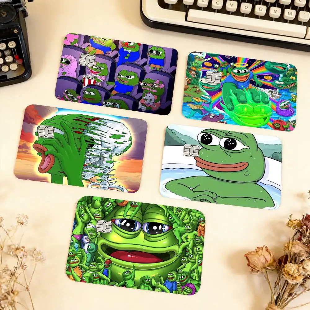 

Sad P-Pepe The Frog Waterproof Film Skin Cover Credit Card Stickers Debit Front Bank Bus Pass