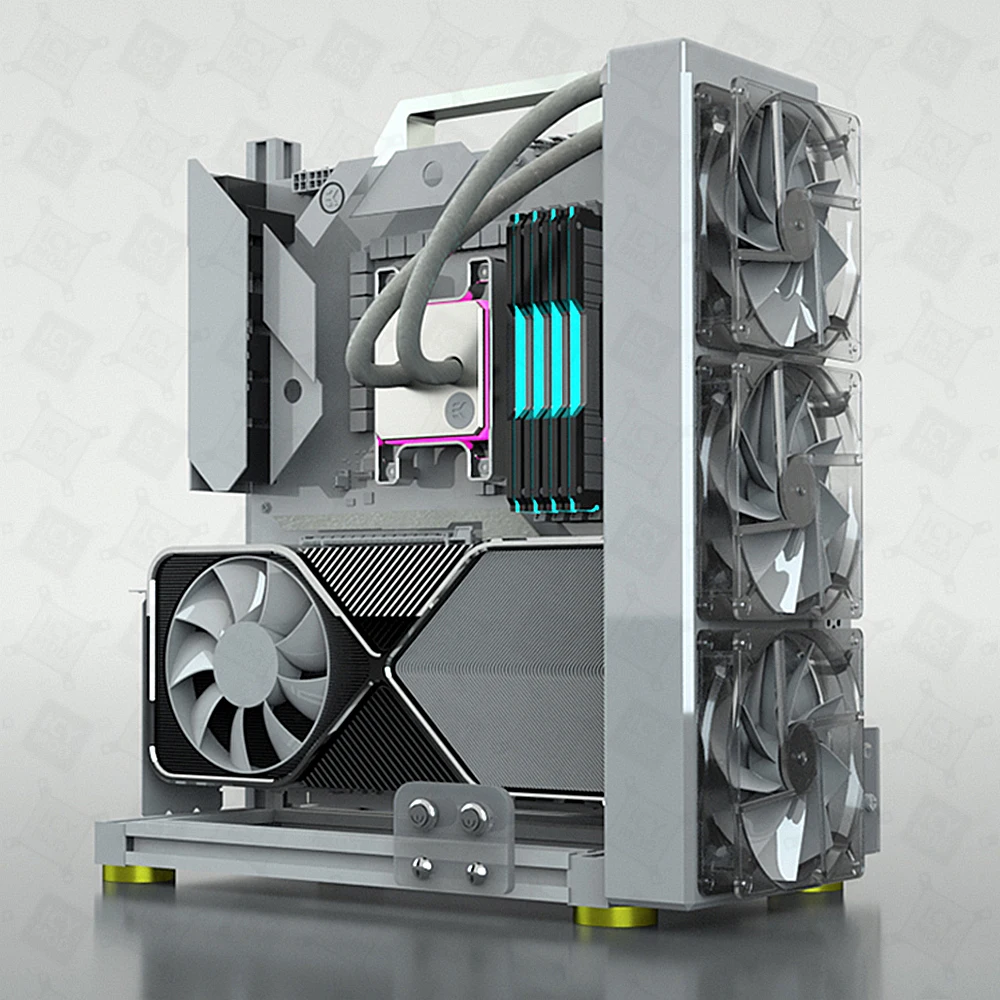 Imagem -03 - Diy Gamers Gabinete Itx Matx Atx Mod pc Desktop Case Open Frame Rack Alumínio Criativo Water Cooler Computer Gaming Chassis