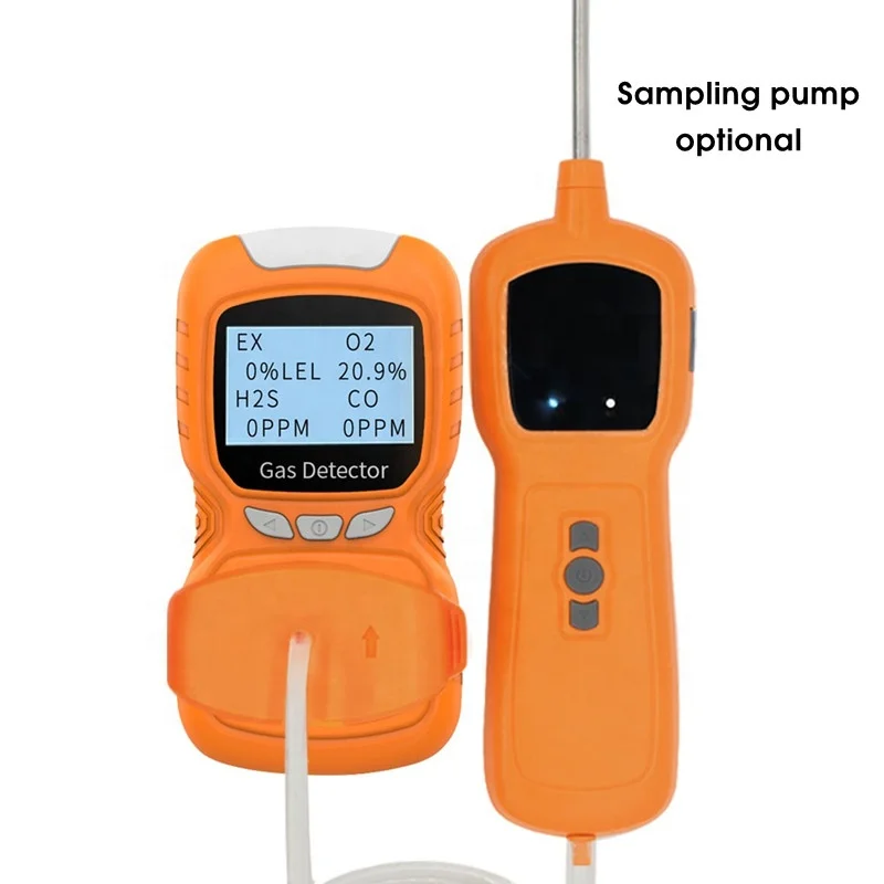 UpgradeFactory LCD DC 5V Power Lithium Battery H2S O2 CO CH4 Multiple 4 Gas Leakage Analyzer Monitor