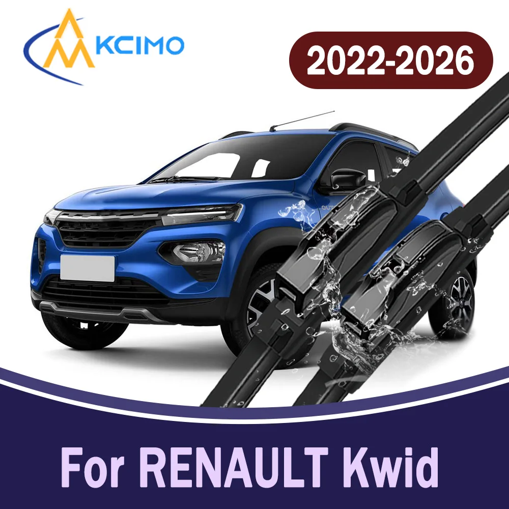 

All-Weather Front Windscreen Wiper Blades For RENAULT Kwid hatchback 2022-2026 Silent Car Windshield Replacement Parts 2Pcs
