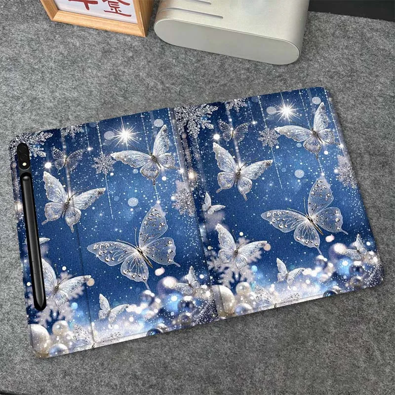 

Glittering Butterfly Sparkle Art For Samsung Galaxy Tab S6 S8 S9 S10 Lite FE 10.4 11 Inch 2022 2024 Tablet Case