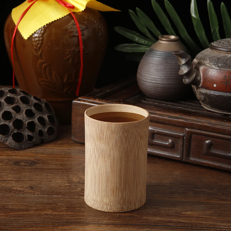 1PCS Japanische Sake Tasse Natürliche Bambus Teetassen Chinesische Holz Wasser Tasse für Tee Wein Kaffee Saft Trinken Becher Handmade – Detail 5