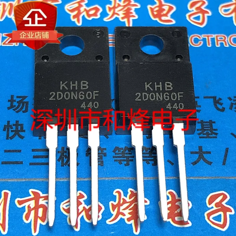 5PCS-10PCS KHB2D0N60F  TO-220F 600V 2A   New And Original On Stock