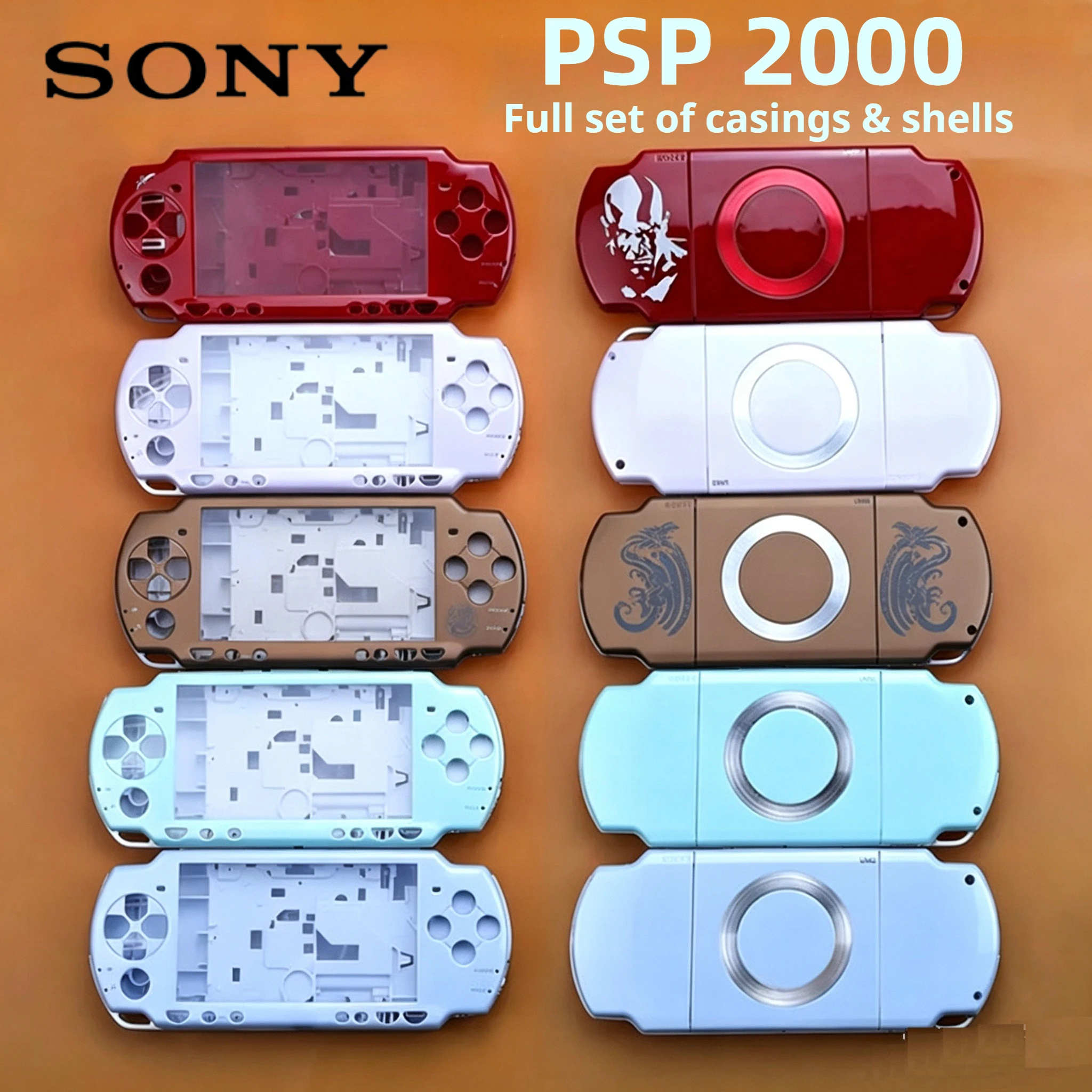 Sony PSP2000 Gehäuse Komplettes replacementgehäuse with Knöpfen, screws and präziser Lochausrichtung 1-Kit
