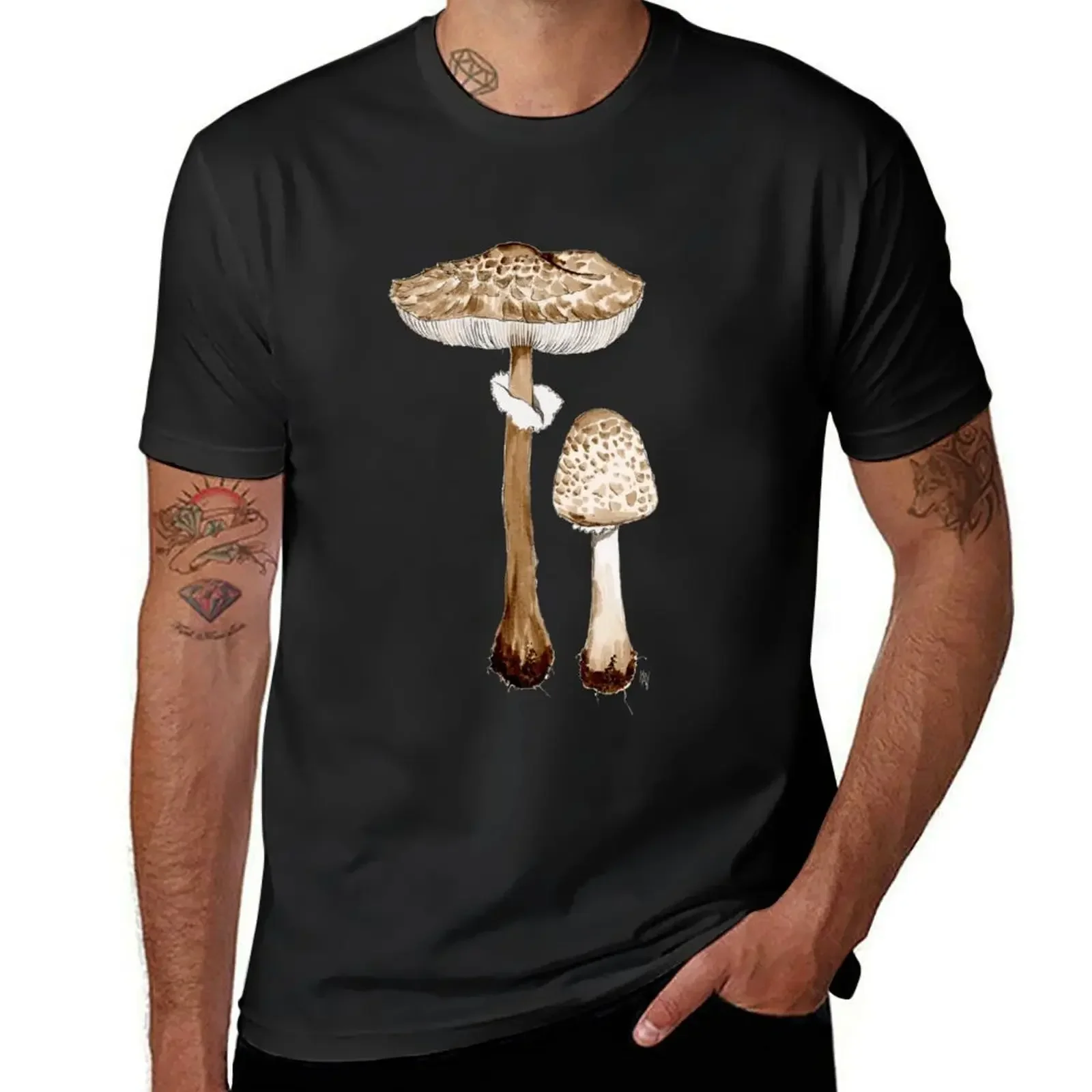 Macrolepiota mastoidea by Kay Smith T-Shirt anime clothes hippie clothes sweat mens graphic t-shirts pack