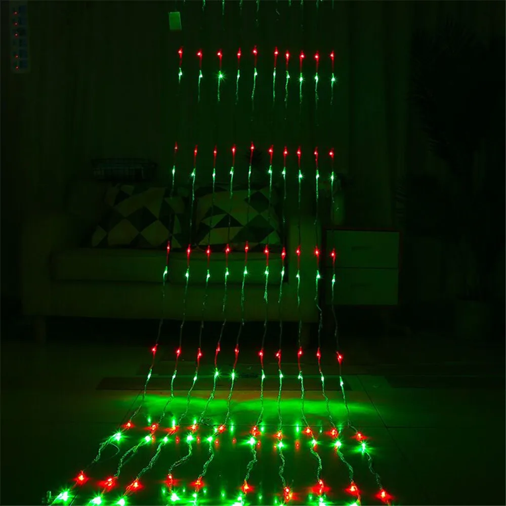 LED Waterfall Curtain Icicle String Light Meteor Shower Rain Effect String Light Holiday Christmas Wedding Party Lights Garland