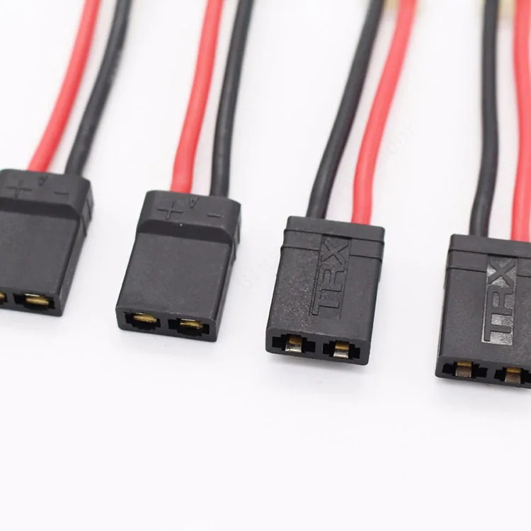 30 Uds Amass 14AWG 100mm Cable de silicona TRX a conector Tamiya adaptador de enchufe Cable macho hembra para batería Lipo RC materia de plástico