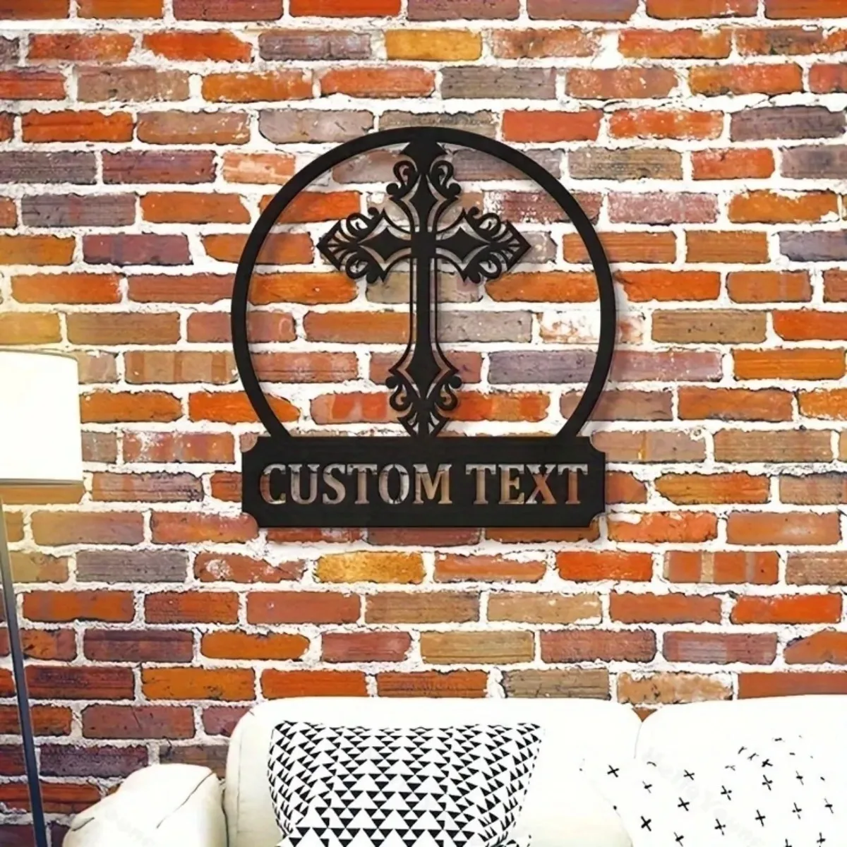 Custom Metal Cross Surname Sign - Personalized Wall Art with Last Initial, Hot Sale Ideal Anniversary Gift