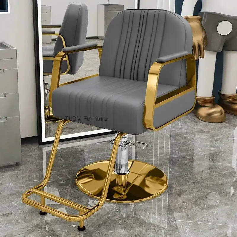 

European Unique Barber Chairs Luxury Exquisite Simple Modern Salon Chairs Classic Versatile Silla Para Lashista Salon Furniture