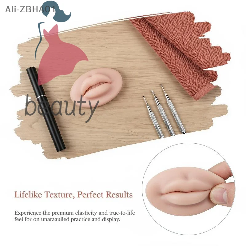 Tattoo Lip Practice Skin 5D Simulation Silicone Pad Washable Reusable for Professional Microblading Artist Training