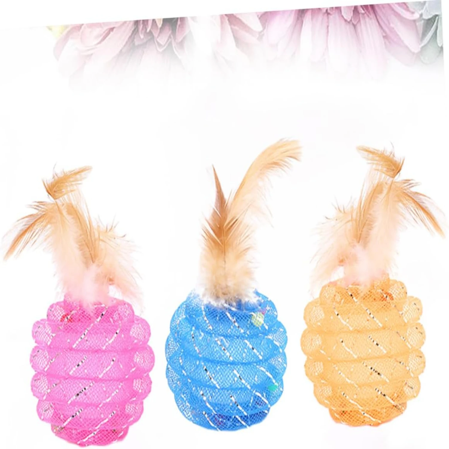 Innovative Educational Cat Ball Toys - Engaging Interactive Pet Toy Set with Adorable Pineapple Balls - Exciting and Stimulating