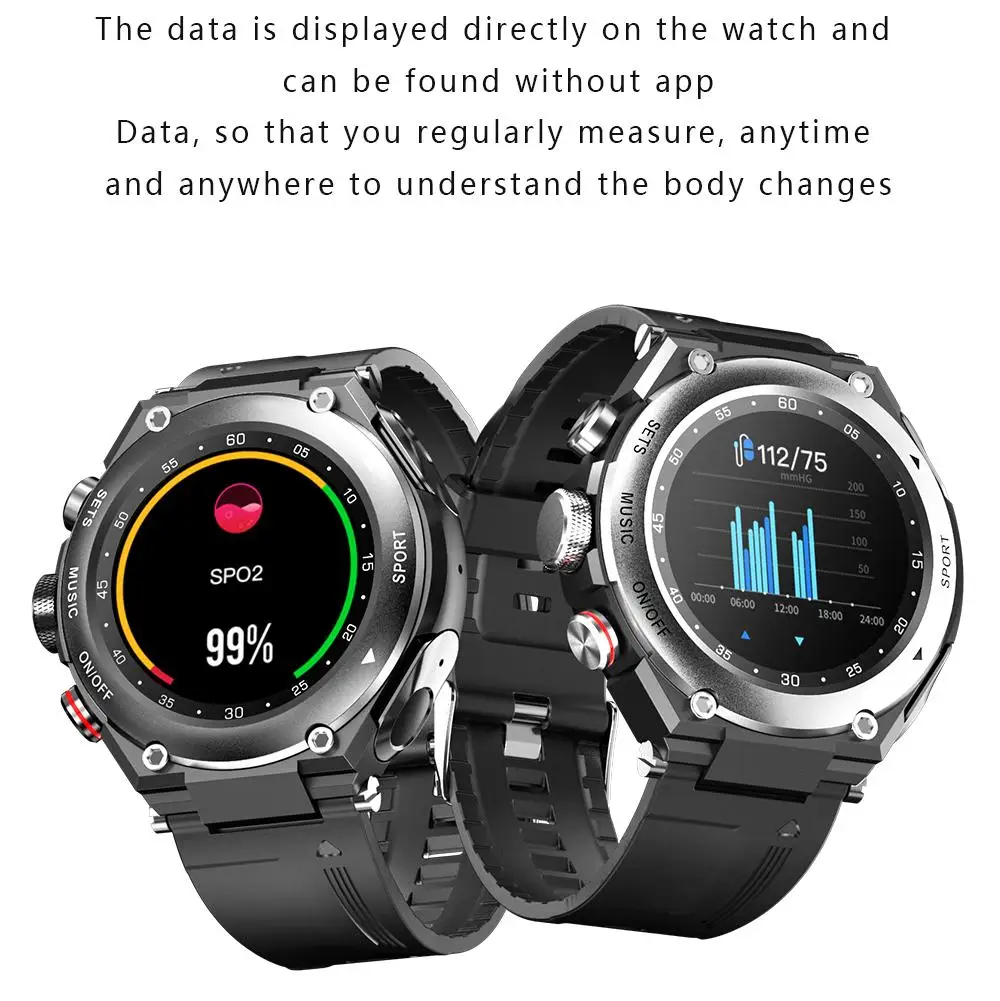 T92 Smart Watch With Earbuds FOR  TWS 2 In 1 Heart Rate Blood Pressure Monitor Smart Watch With Earphone