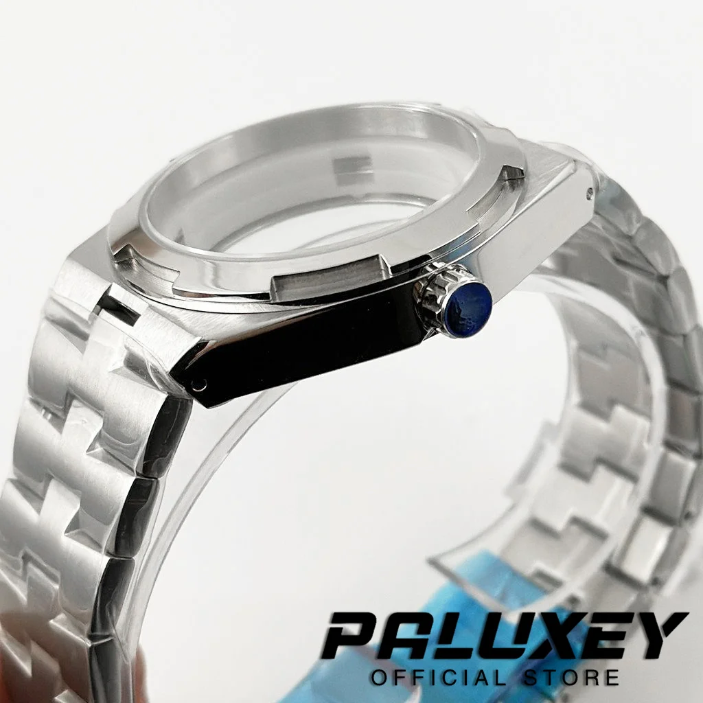 41mm fit Overseas Serieswatch case NH34 NH35 NH36 NH70 NH72 Movement Watch Part Mod Brush Finish Bracelet For 33mm Dial