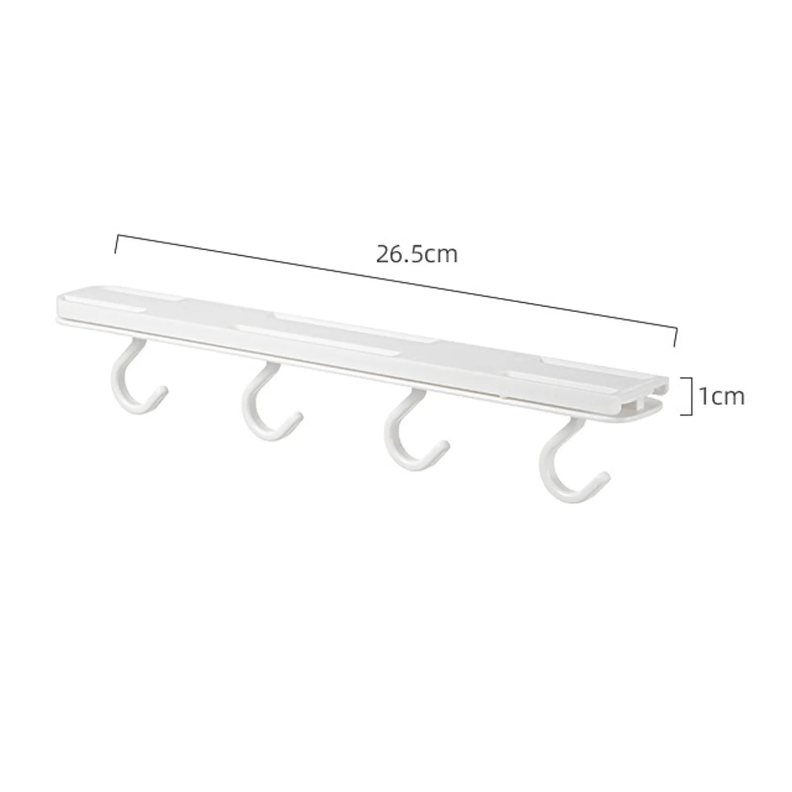 Retractable Sliding Hooks Punch Free Wall Mounted Stick Hooks Kitchen Pull Out Hooks