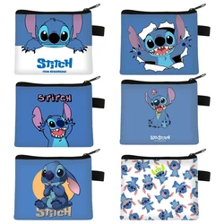 Disney Anime Stitch portmonetka Cartoon Kawaii portmonetka torby do przechowywania dla dzieci krótki portfel torba na artykuły papiernicze prezent urodzinowy dla dzieci